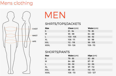 Mens Size Guide